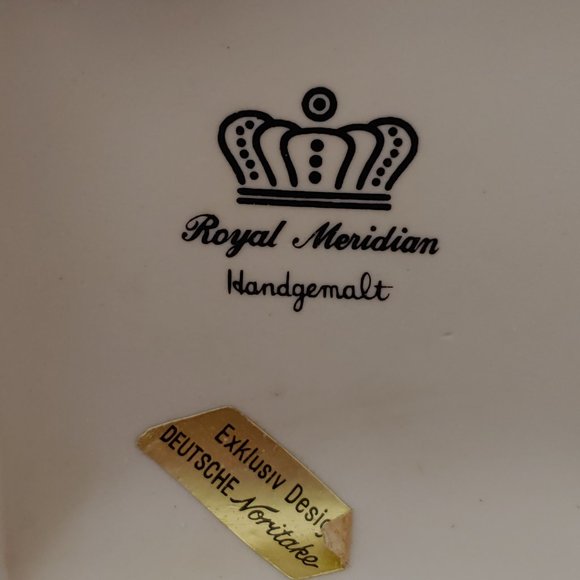 Handgemalt Royal Meridian [Deutsche Noritake] Old Man, Dog, Young Girl Cooking - Picture 9 of 9